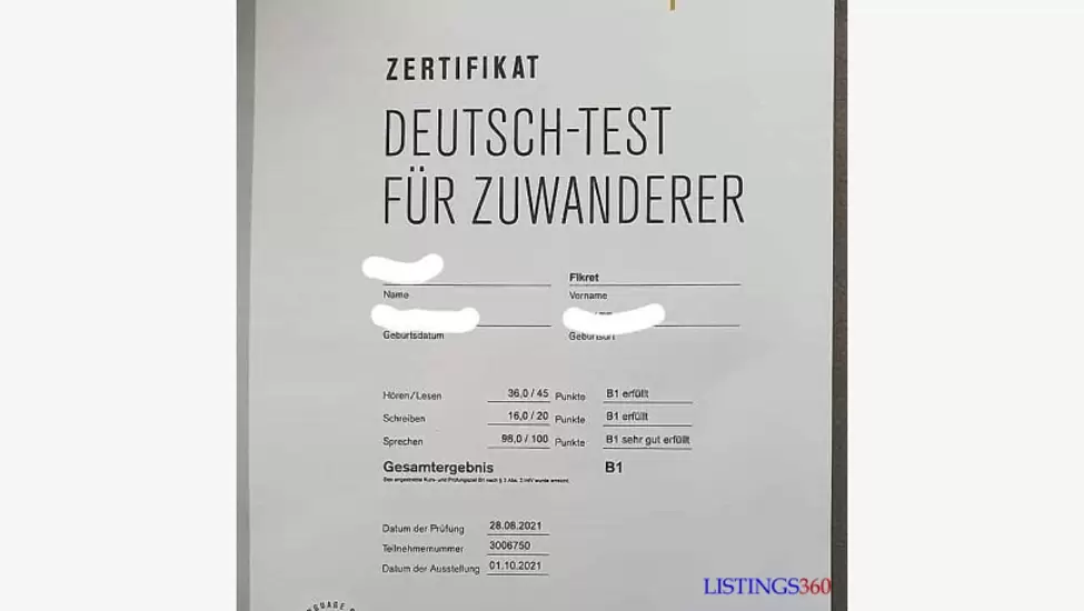 A1 certificate in Germany WhatsApp+44 7404 565229 , C1 Certificate for sale Berlin